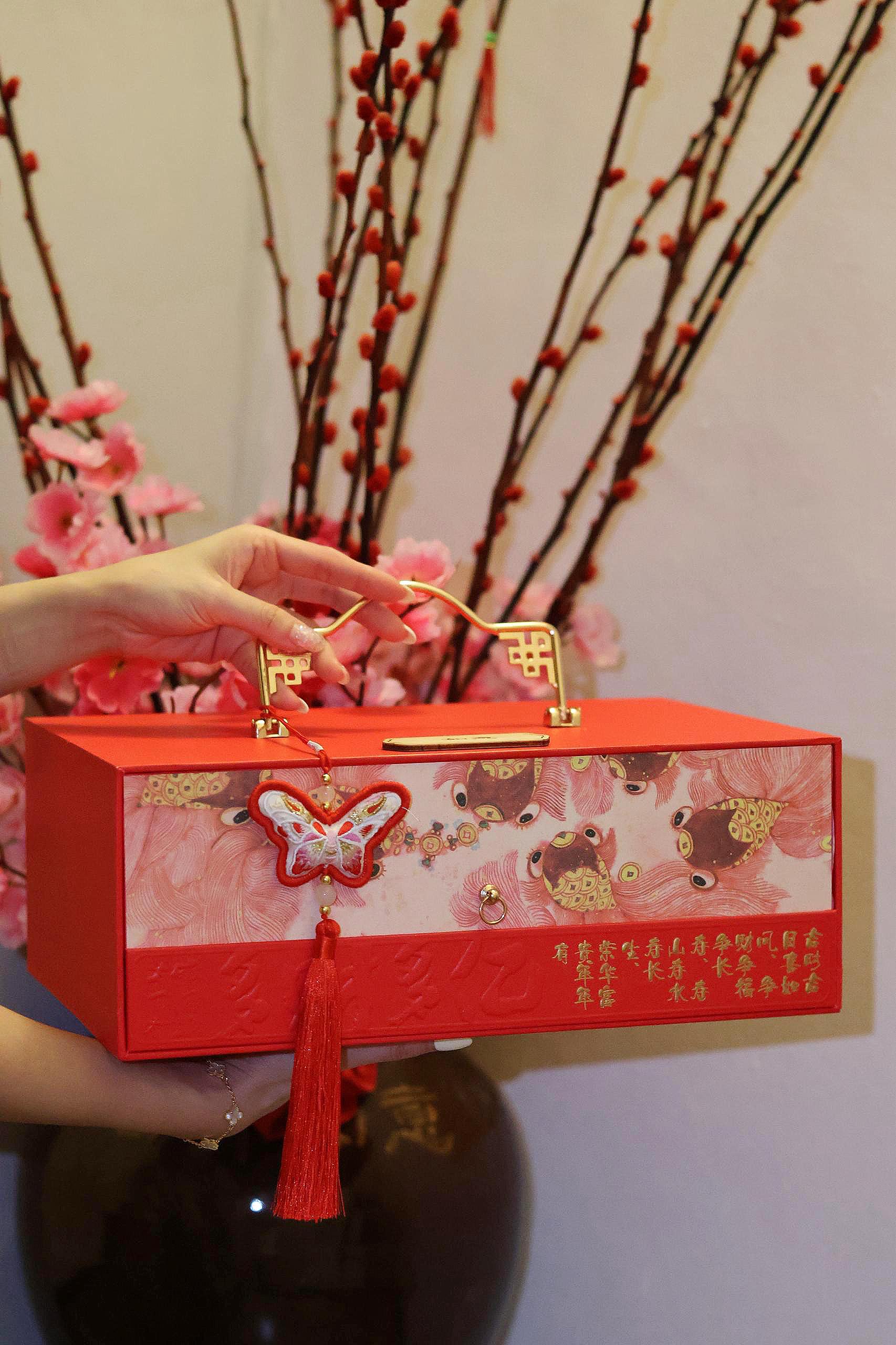 Curated festive hamper presentation